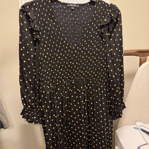 Knee-Length Polka Dot Dress